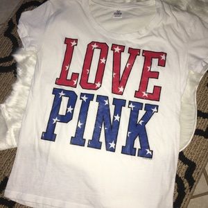 White PINK American shirt